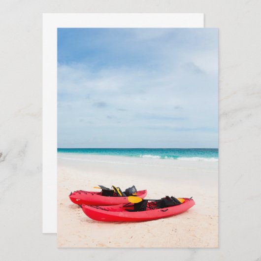 Kayaks at beach (Front/Back)