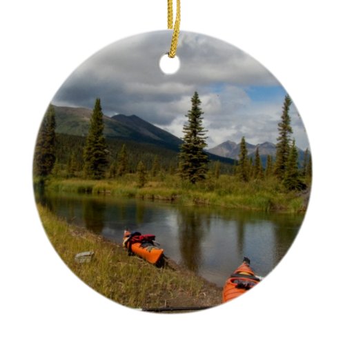 Kayaks at Rest Ceramic Ornament