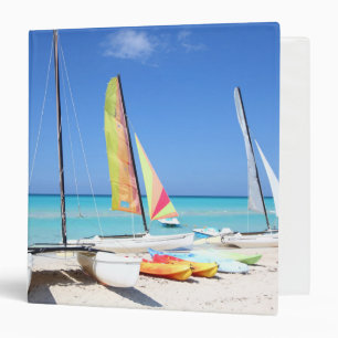 Kayaks, Catamarans And Kayaks Cuban Beach 3 Ring Binder
