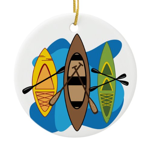 Kayaks Ceramic Ornament