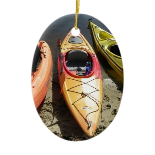 Kayaks Ceramic Ornament