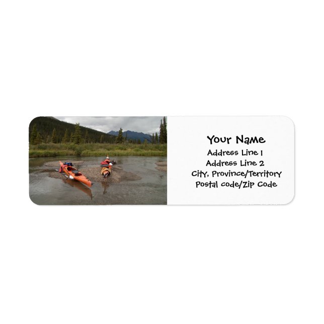 Kayaks on an Island Label (Front)