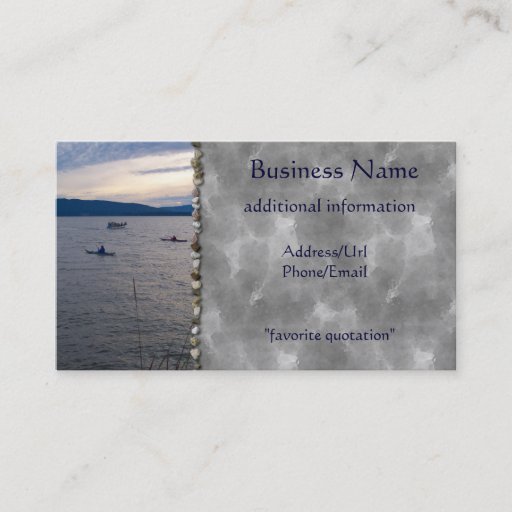 Customizable KAYAKS ON BELLINGHAM BAY BUSINESS CARDS