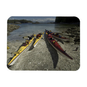 Kayaks on Dicebox Island, Broken Island Group, Magnet