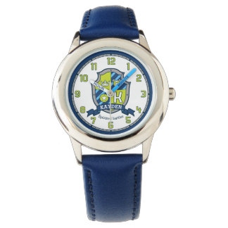Kayden name meaning crest letter K bear blue green Watch