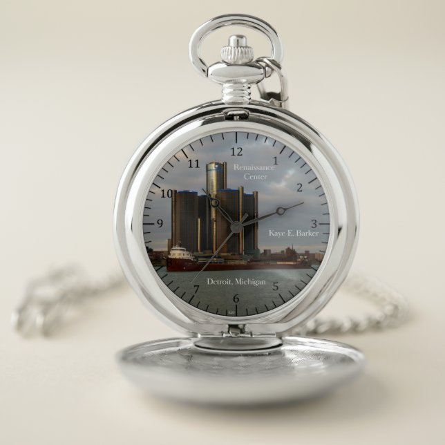Kaye E. Barker Detroit pocket watch (Inside)