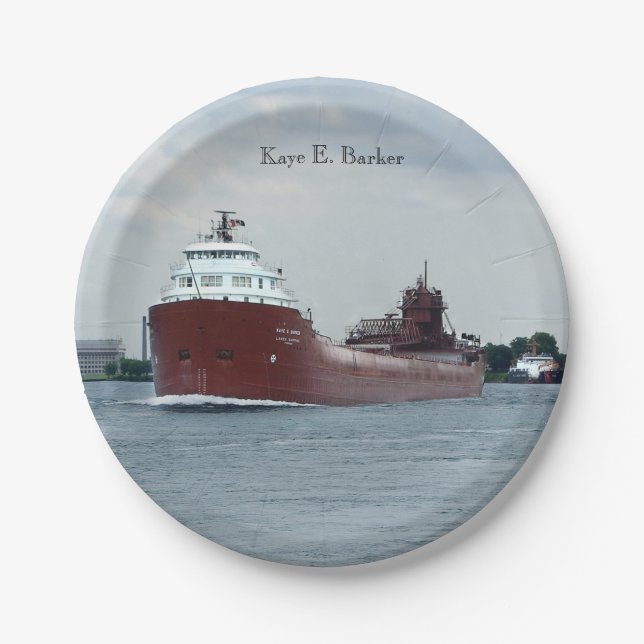 Kaye E. Barker paper plate (Front)