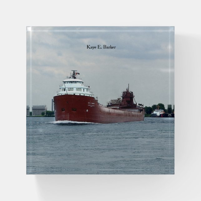 Kaye E. Barker paperweight (Front)