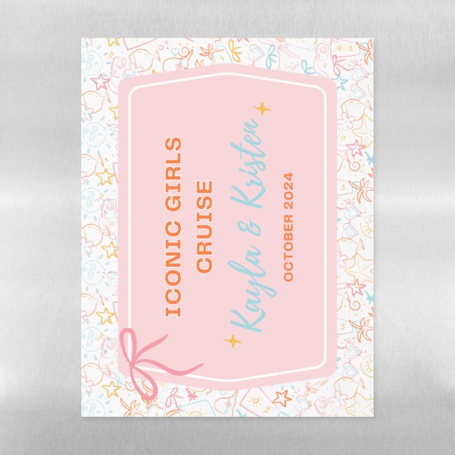 Kayla and Kristen - ICON Cruise Door Magnet Magnetic Dry Erase Sheet (Vertical)