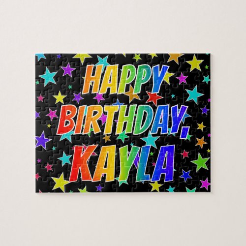KAYLA First Name Fun HAPPY BIRTHDAY Jigsaw Puzzle