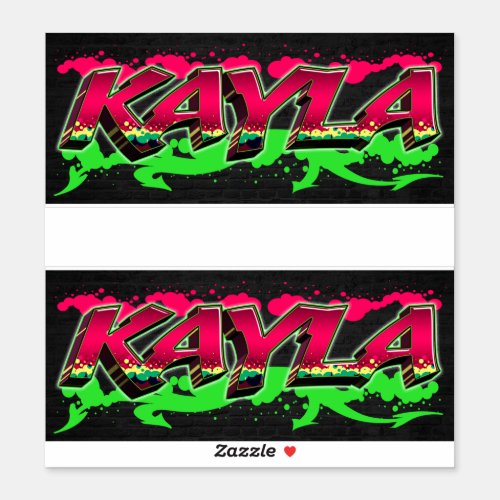 Kayla First Name Graffiti Sticker