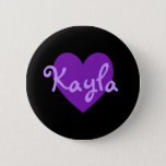 Kayla In Purple Pinback Button at Zazzle