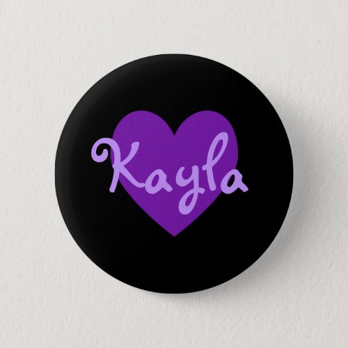 Kayla in Purple Pinback Button