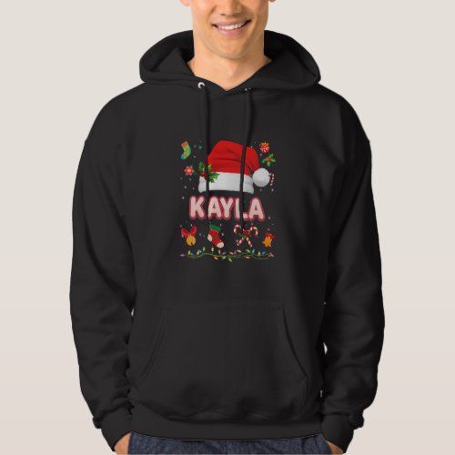 Kayla Santa Claus Hat Family Merry Christmas Xmas  Hoodie