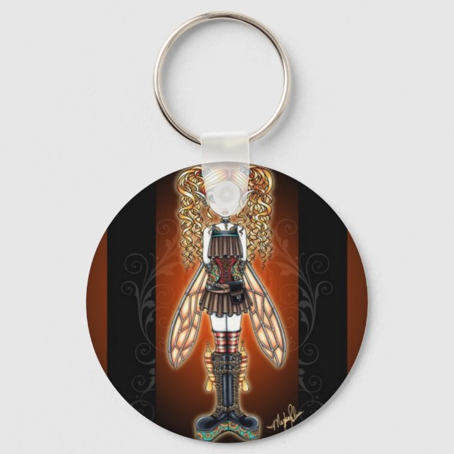 "Kayla" Steampunk Fairy Key Chain (Front)