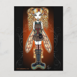 "Kayla" Steampunk Fairy Postcard