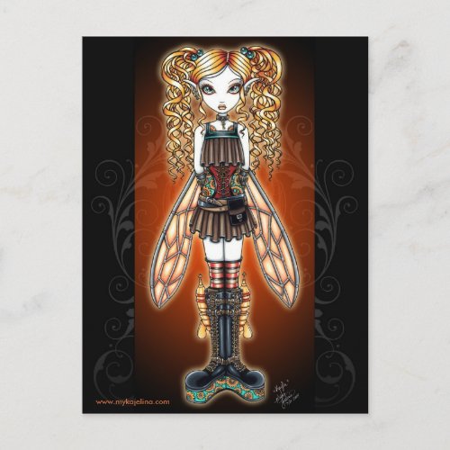 Kayla Steampunk Fairy Postcard
