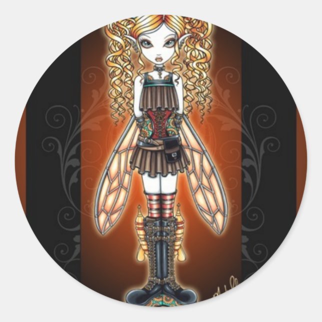 "Kayla" Steampunk Fairy Stickers (Front)