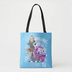 Kayla, Tom & Jerry - A Game of Cat And Mouse Tote Bag