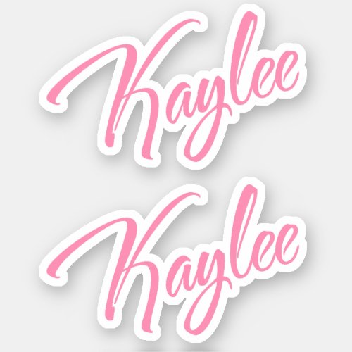 Kaylee Decorative Name in Pink x2 Sticker
