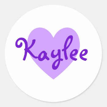 Kaylee In Purple Classic Round Sticker by purplestuff at Zazzle