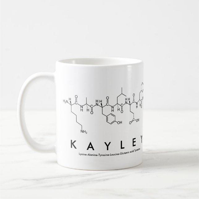 Kayley peptide name mug (Left)