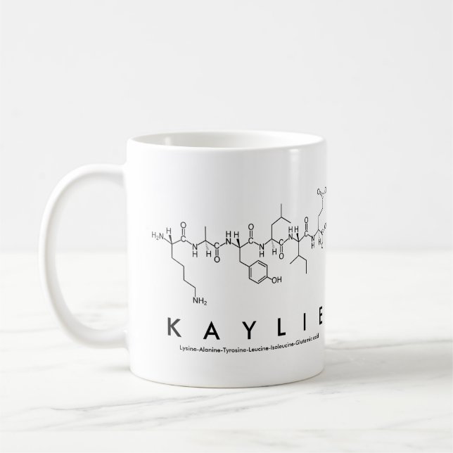 Kaylie peptide name mug (Left)