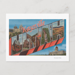 Kaysville, Utah - Large Letter Scenes Postcard