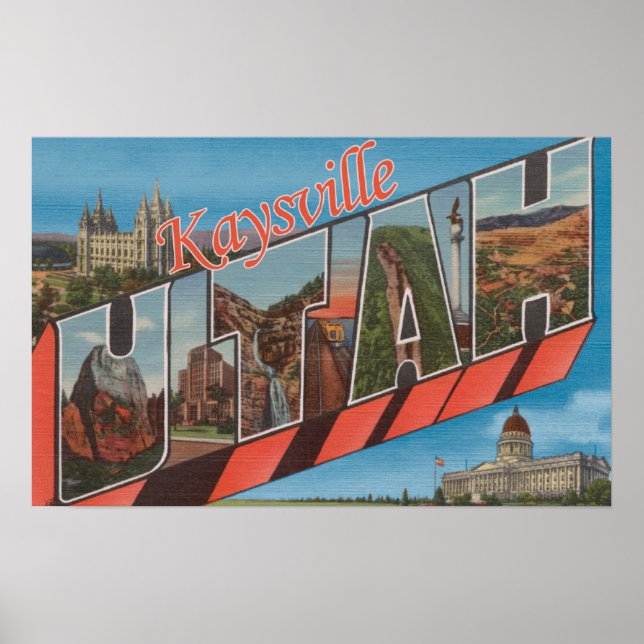 Kaysville, Utah - Large Letter Scenes Poster (Front)