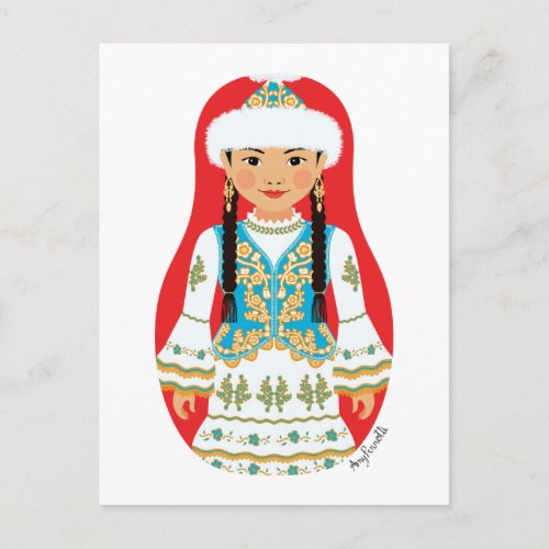 Kazakh Matryoshka Postcard