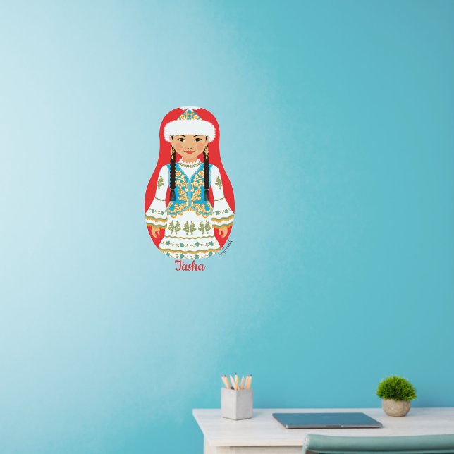 Kazakh Matryoshka Wall Decal (Home Office)