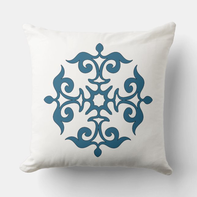 Kazakh modern tortkulak throw pillow (Front)