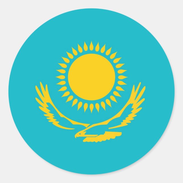 Kazakhstan Classic Round Sticker (Front)