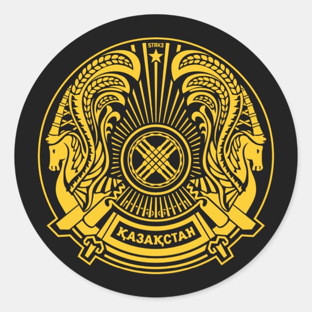 Kazakhstan Coat of Arms Sticker (Front)