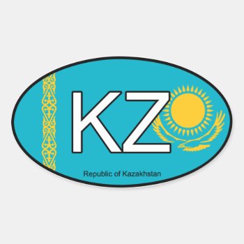 Kazakhstan Euro Sticker by allworldtees at Zazzle