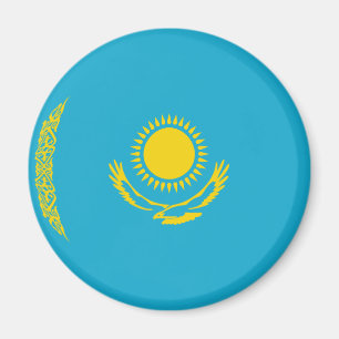 Kazakhstan Fisheye Flag Magnet