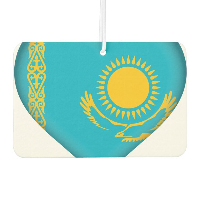 Kazakhstan Flag Air Freshener (Front)