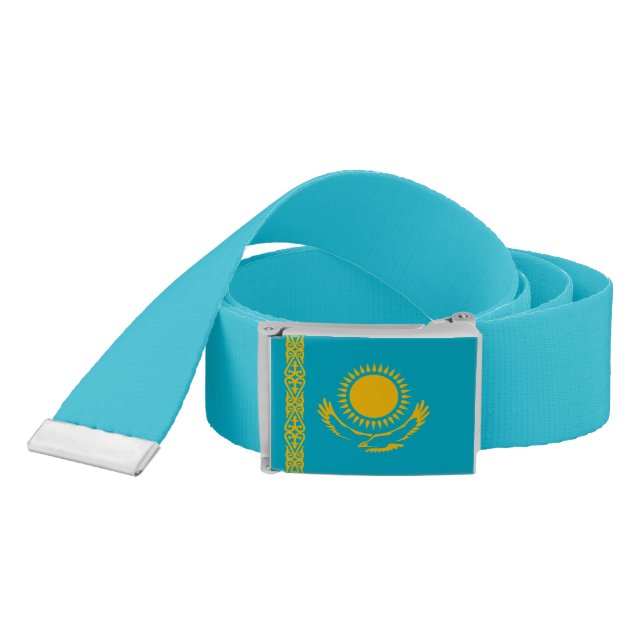 Kazakhstan flag belt (Snake)
