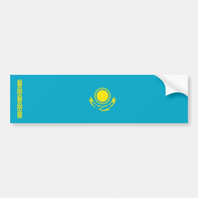 Kazakhstan Flag Bumper Sticker (Front)