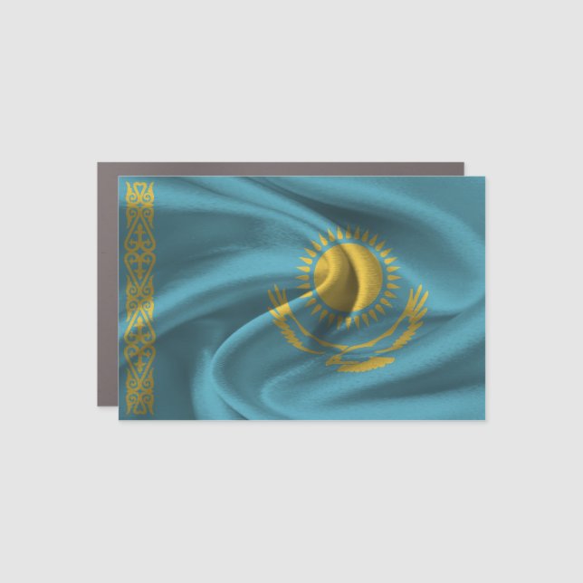 Kazakhstan Flag Car Magnet (Front)