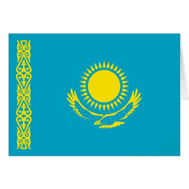 Kazakhstan Flag Cards (Front Horizontal)