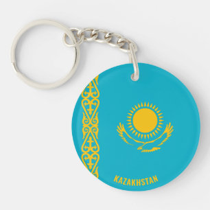 Kazakhstan Flag Charming Patriotic Keychain