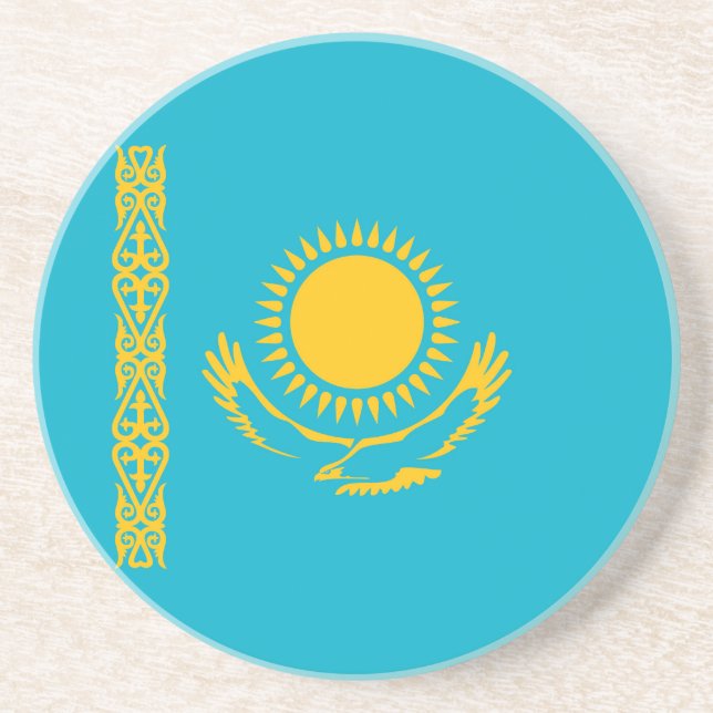 Kazakhstan flag coaster (Front)