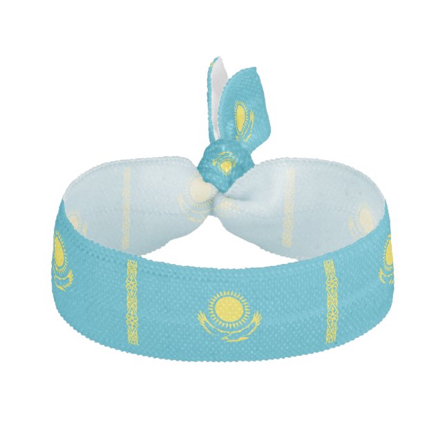 Kazakhstan Flag Elastic Hair Tie (Front)