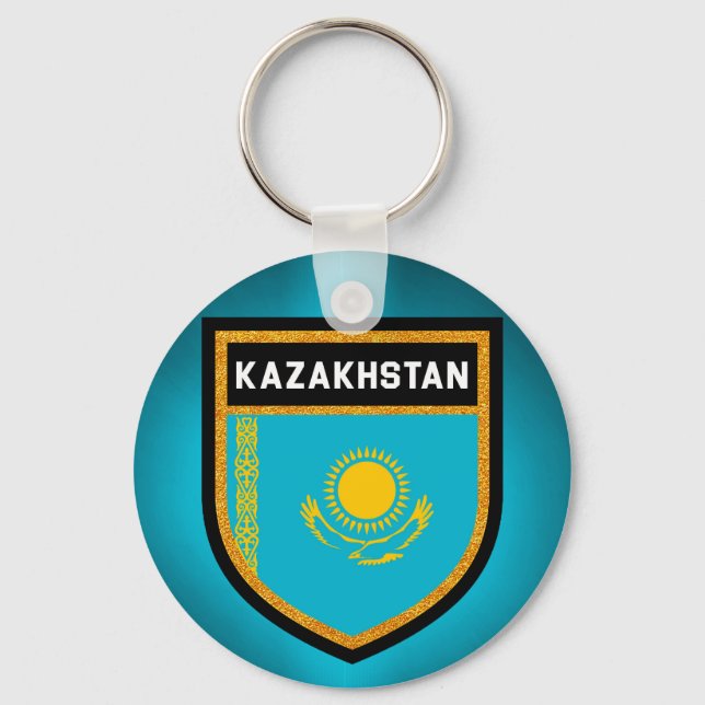 Kazakhstan Flag Keychain (Front)