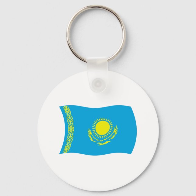 Kazakhstan Flag Keychain (Front)