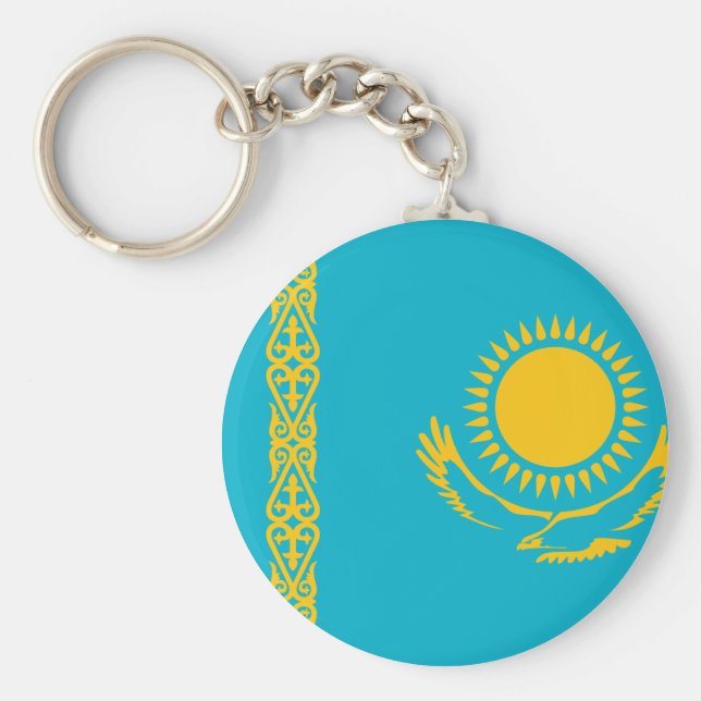 Kazakhstan Flag Keychain (Front)
