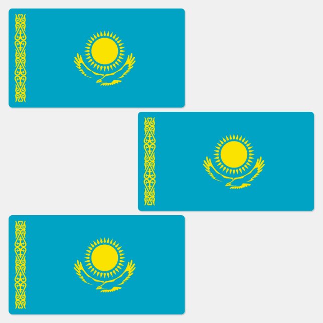 Kazakhstan Flag Labels (Group)