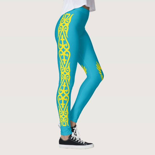 Kazakhstan Flag Leggings (Right)