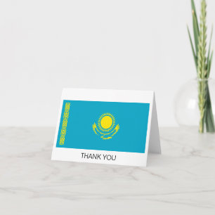 Kazakhstan Flag Letterpress Thank You Card
